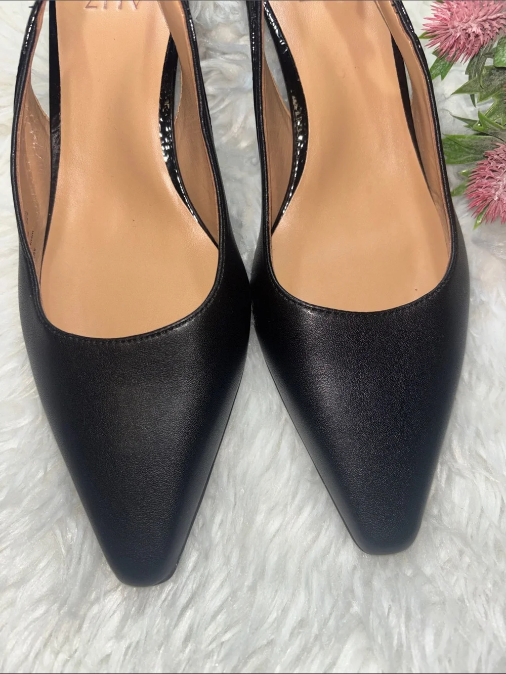 Naturalizer Black Leather Tansy Slingback Pumps Heels Elegant Career Women’s 8